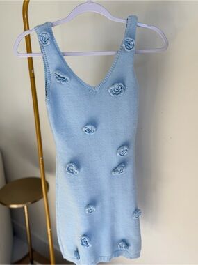 Idem Ditto Blue Dress with Flowers